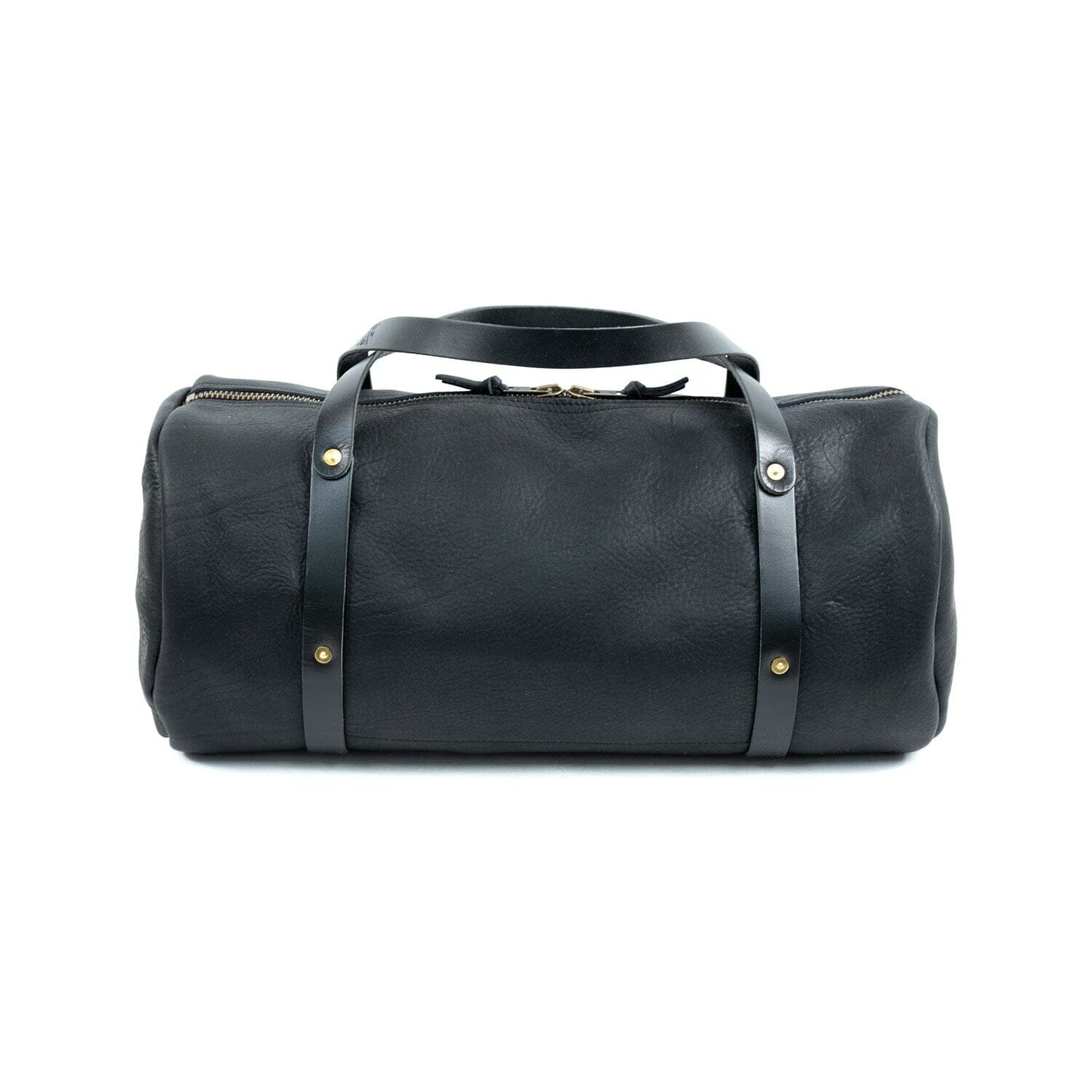 black leather travel duffel bag Vegan Weekender Carry on Overnight Bag Sports Duffel bag For men and Women HB-21 (Black) around top closure with gold Black Leather 2 Bag Set