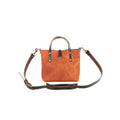 AVERY LEATHER TOTE BAG - MINI CROSSBODY - TANGERINE BISON
