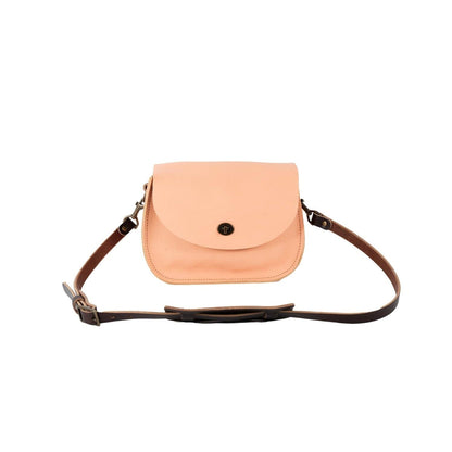 VIVIAN SATCHEL LEATHER CROSSBODY DELUXE - PEACH FUZZ