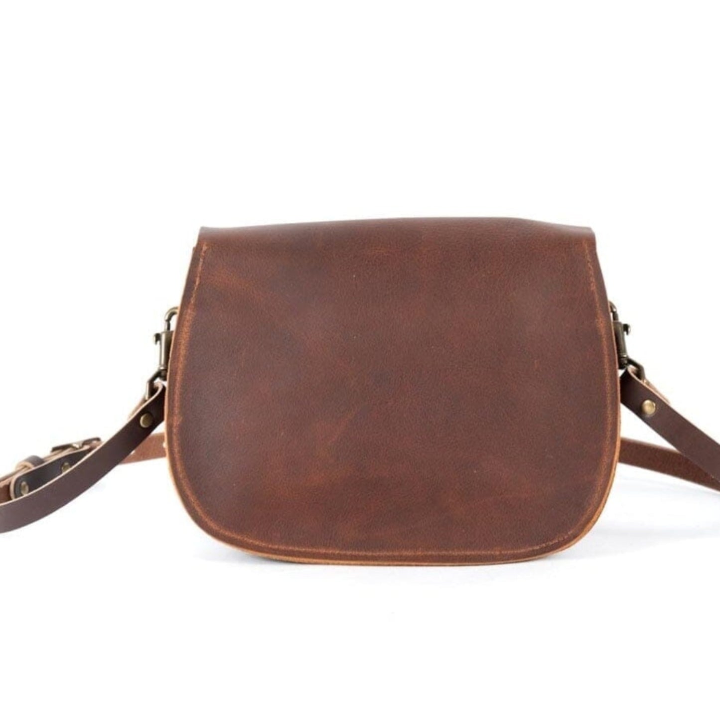 VIVIAN SATCHEL LEATHER CROSSBODY - RUSTIC PECAN