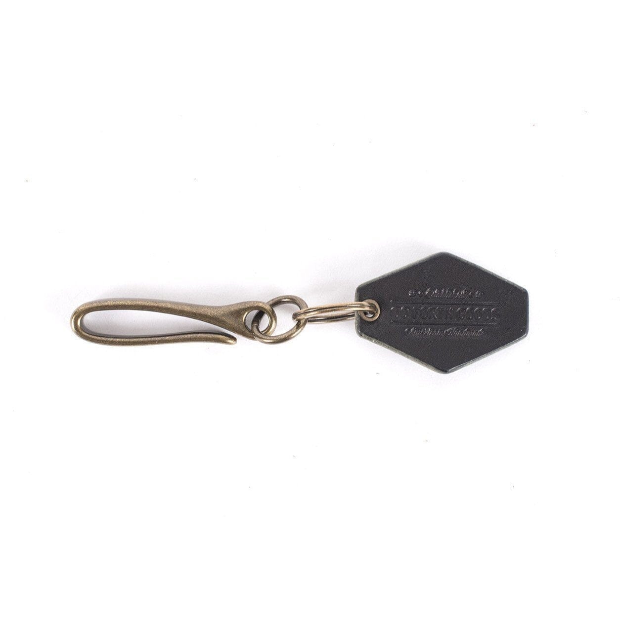 black armory key fish hook Solid Brass Hook, Keychain Antique Brass / Shell Cordovan +5 B7498The O Go Forth Goods Fish Hook