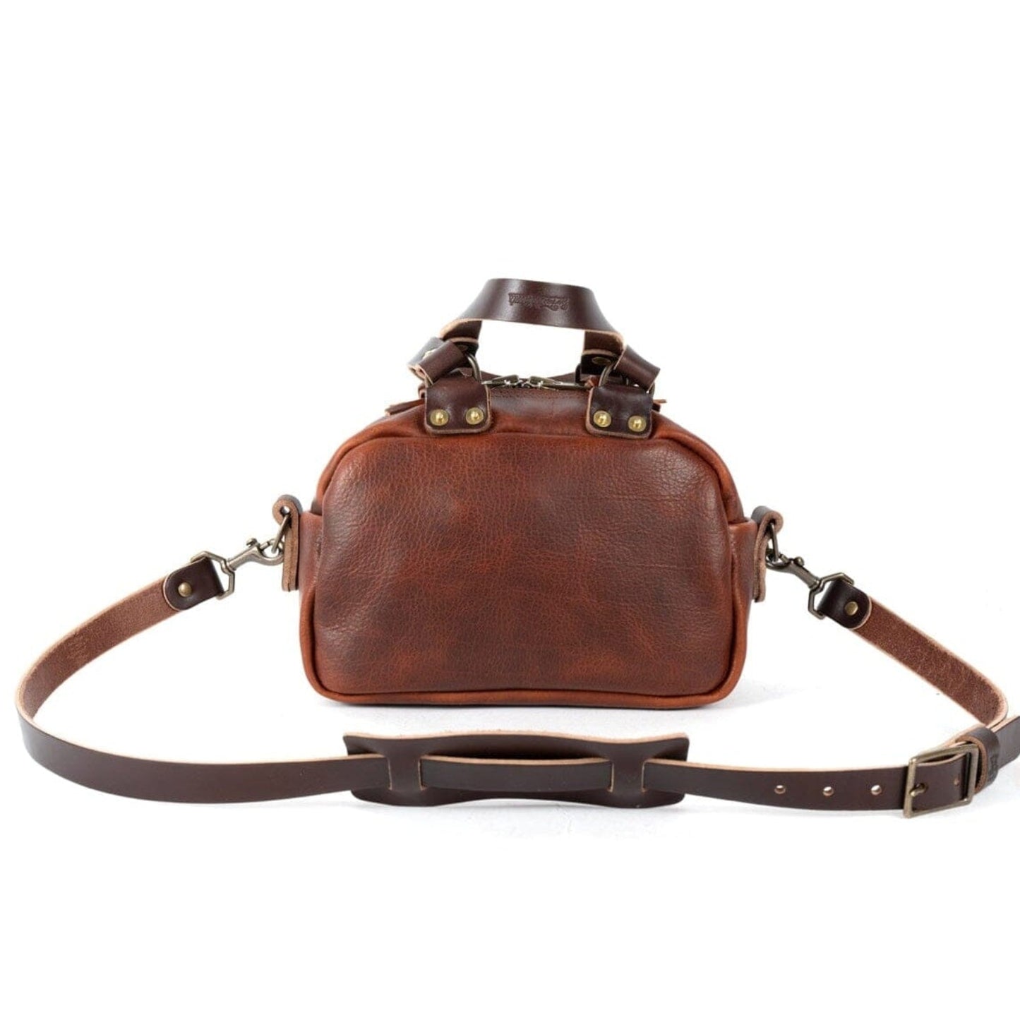 HOFFMAN LEATHER CROSSBODY BAG - MINI - WHISKY BISON