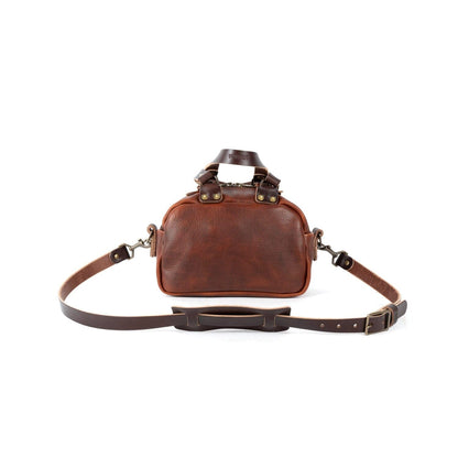 HOFFMAN LEATHER CROSSBODY BAG - MINI - WHISKY BISON