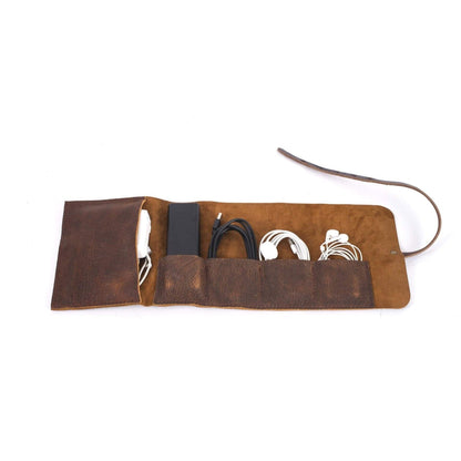 LEATHER CHARGING CABLE ROLL - IN STOCK