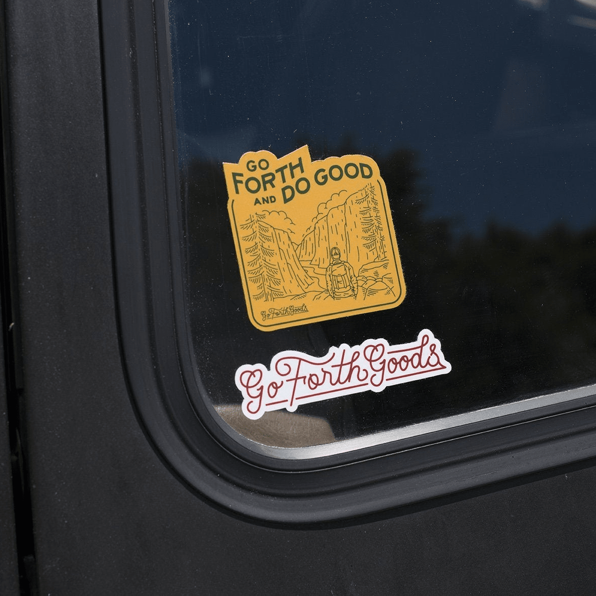 ADVENTURE GO FORTH AND DO GOOD YELLOW STICKER