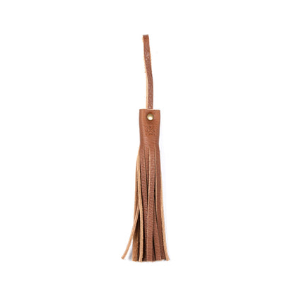 LEATHER TASSEL BAG CHARM - LONG