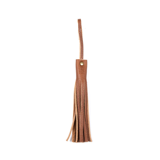LEATHER TASSEL BAG CHARM - LONG