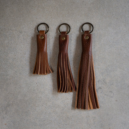 LEATHER TASSEL KEY CHAIN - LONG