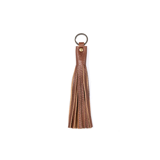 LEATHER TASSEL KEY CHAIN - LONG