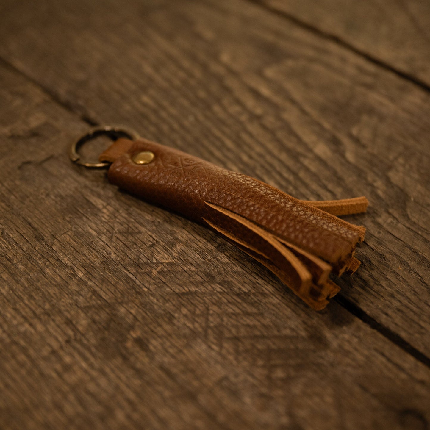 LEATHER TASSEL KEY CHAIN - SMALL