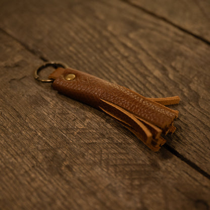 LEATHER TASSEL KEY CHAIN - SMALL