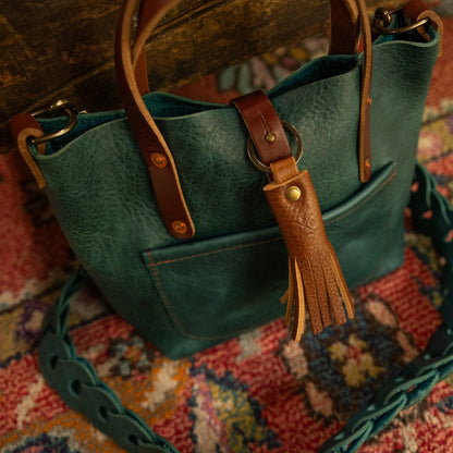 LEATHER TASSEL KEY CHAIN - SMALL