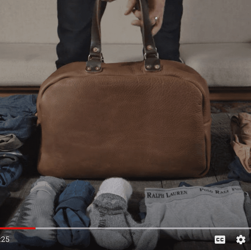 HOFFMAN LEATHER WEEKENDER DUFFLE BAG - IN STOCK