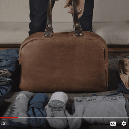 HOFFMAN LEATHER WEEKENDER DUFFLE BAG - IN STOCK