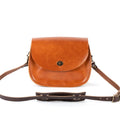 VIVIAN SATCHEL LEATHER CROSSBODY DELUXE - CARAMEL
