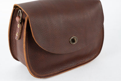 VIVIAN SATCHEL LEATHER CROSSBODY DELUXE - SAGE GREEN BISON