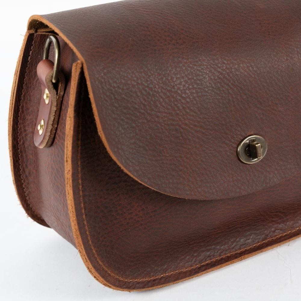 VIVIAN SATCHEL LEATHER CROSSBODY DELUXE - GOLDEN SUN