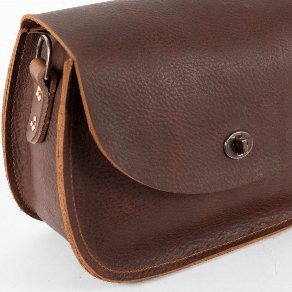 VIVIAN SATCHEL LEATHER CROSSBODY - GARNET RED
