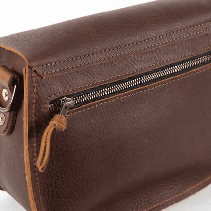 VIVIAN SATCHEL LEATHER CROSSBODY DELUXE - OLIVE