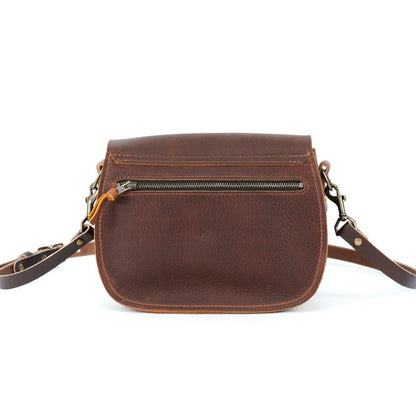 VIVIAN SATCHEL LEATHER CROSSBODY DELUXE - TOBACCO