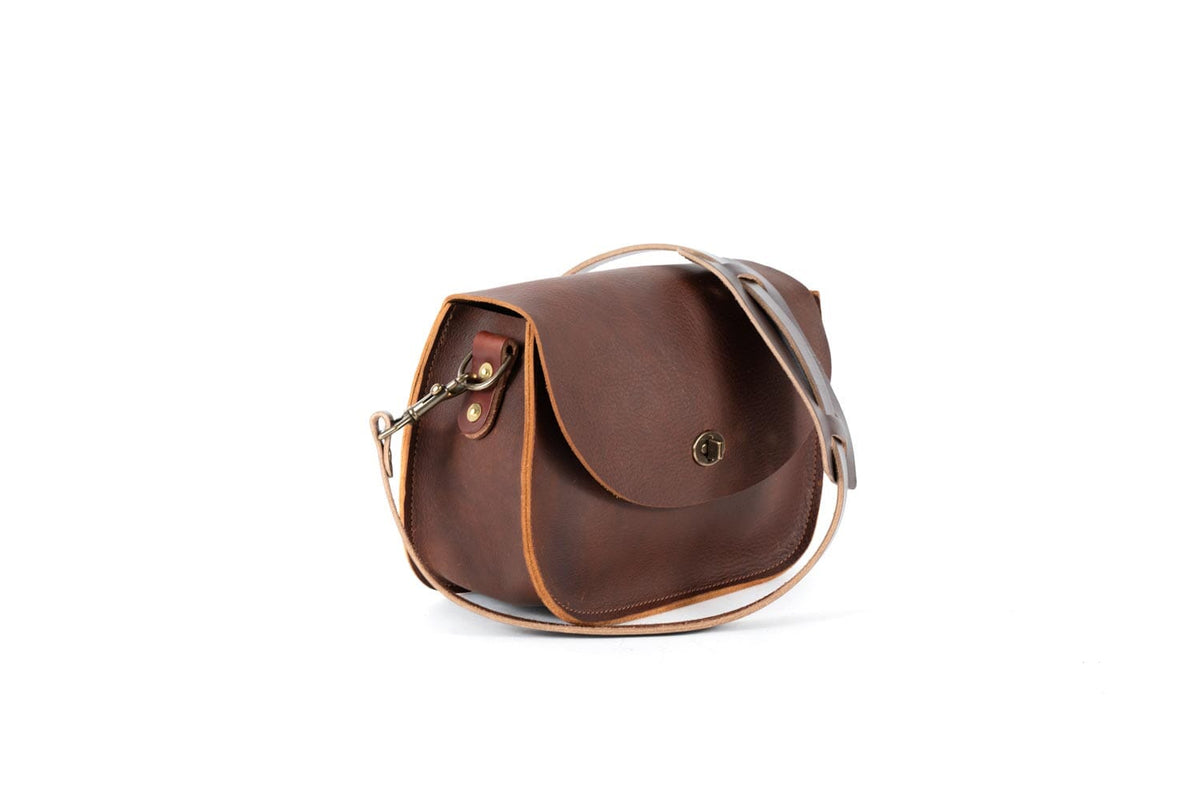 VIVIAN SATCHEL LEATHER CROSSBODY DELUXE - SAGE GREEN BISON
