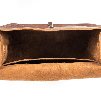 VIVIAN SATCHEL LEATHER CROSSBODY DELUXE - RUSTIC PECAN