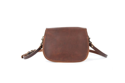 VIVIAN SATCHEL LEATHER CROSSBODY - SAGE GREEN BISON