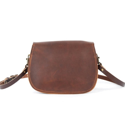 VIVIAN SATCHEL LEATHER CROSSBODY - CHARCOAL BISON
