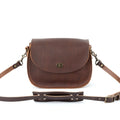 VIVIAN SATCHEL LEATHER CROSSBODY DELUXE - GRAPE BISON