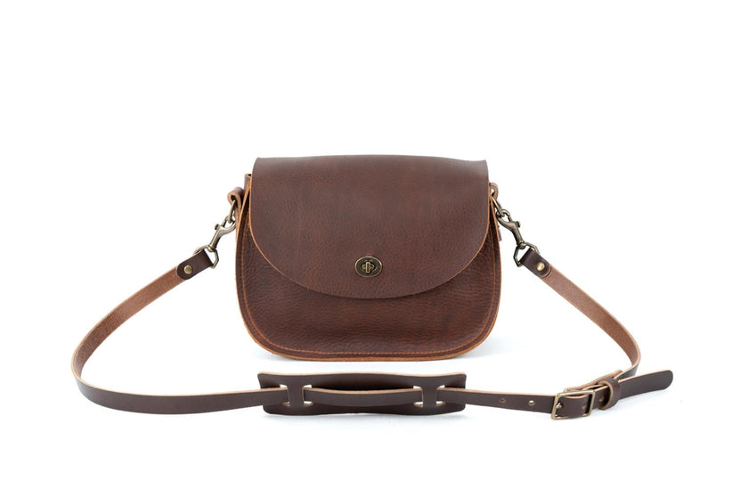 VIVIAN SATCHEL LEATHER CROSSBODY DELUXE - SADDLE – Go Forth Goods ®