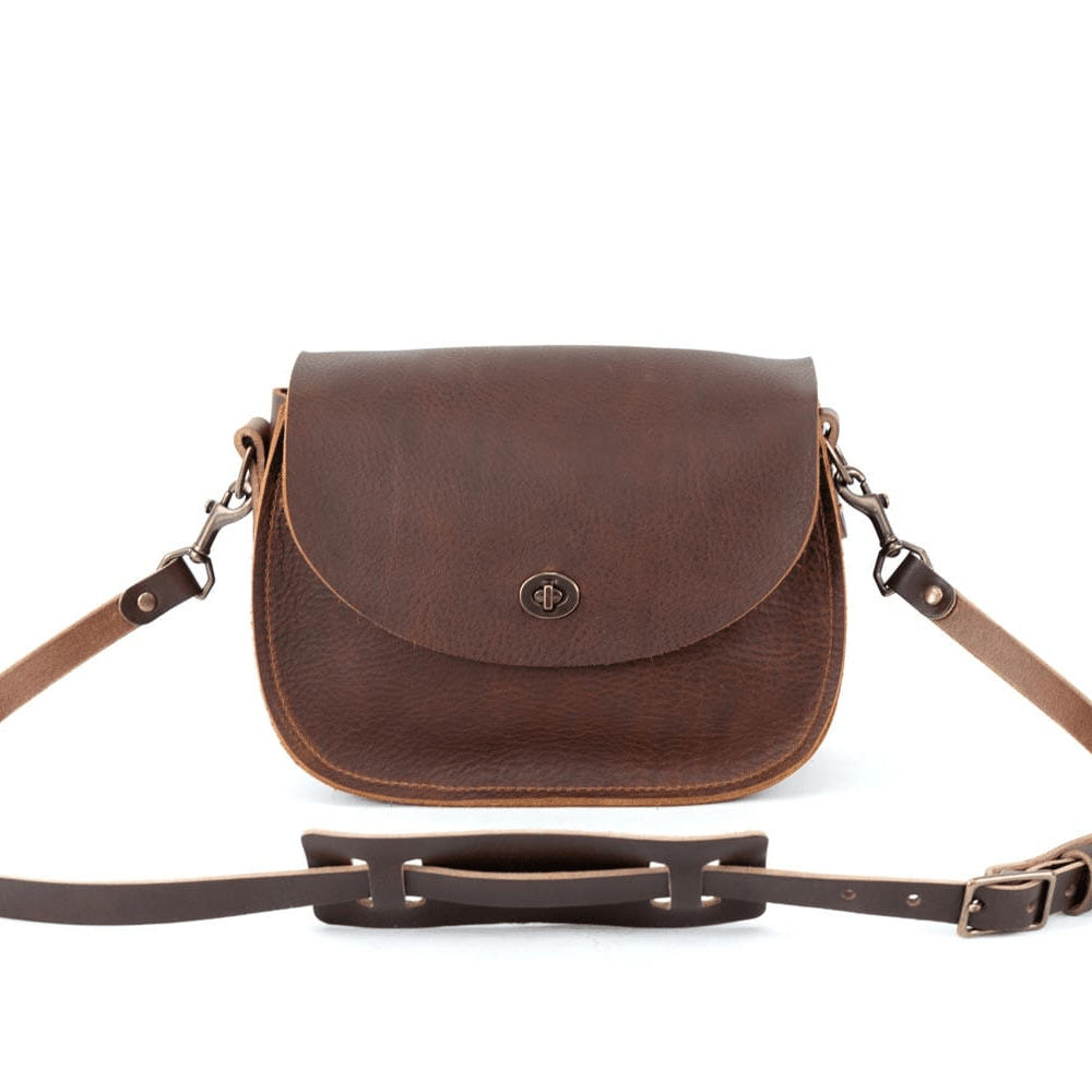 VIVIAN SATCHEL LEATHER CROSSBODY - GARNET RED