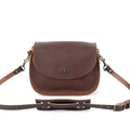 VIVIAN SATCHEL LEATHER CROSSBODY - PEANUT BISON