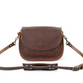 VIVIAN SATCHEL LEATHER CROSSBODY DELUXE - PEANUT BISON