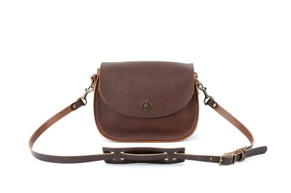 VIVIAN SATCHEL LEATHER CROSSBODY - CHERRY BISON