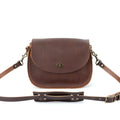 VIVIAN SATCHEL LEATHER CROSSBODY - BLACK BISON