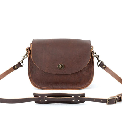 VIVIAN SATCHEL LEATHER CROSSBODY DELUXE - OLIVE