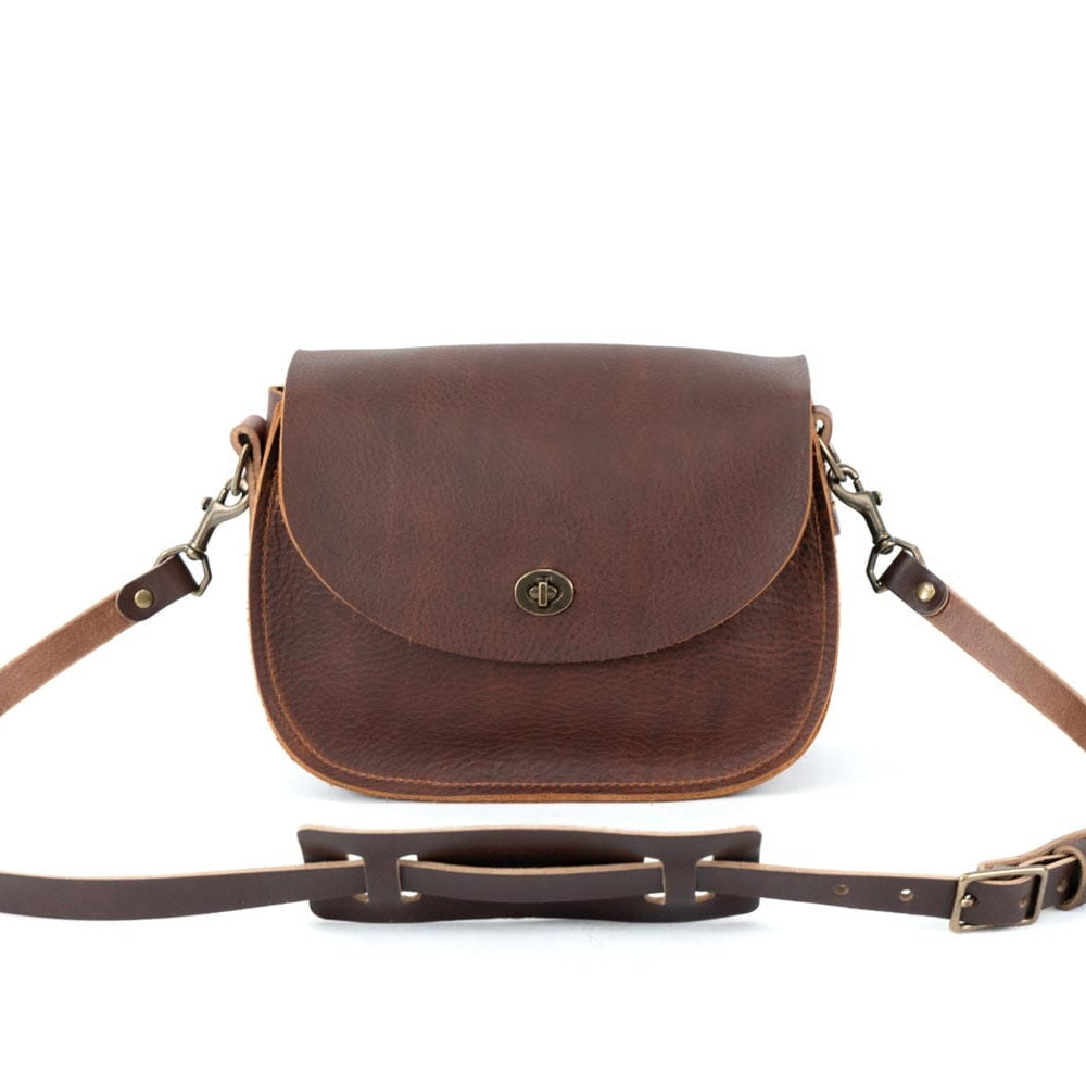 VIVIAN SATCHEL LEATHER CROSSBODY DELUXE - VIOLET