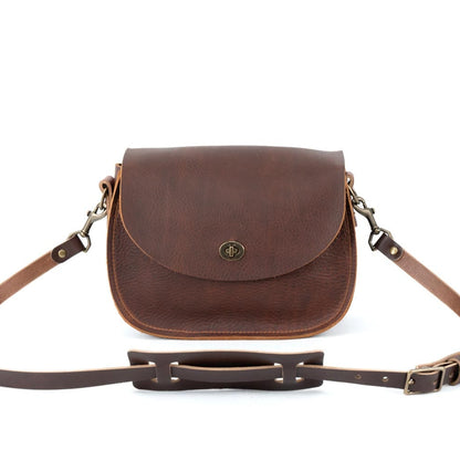 VIVIAN SATCHEL LEATHER CROSSBODY DELUXE - GOLDEN SUN