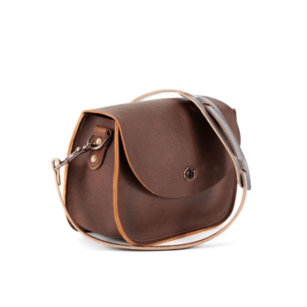 VIVIAN SATCHEL LEATHER CROSSBODY - GARNET RED