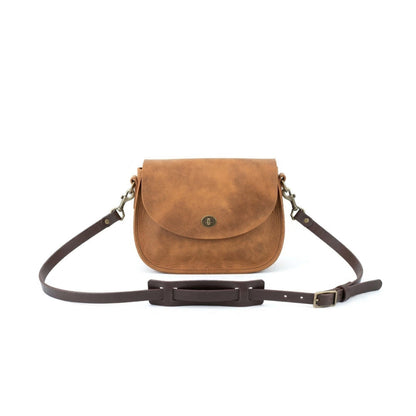 VIVIAN SATCHEL LEATHER CROSSBODY DELUXE - TOBACCO