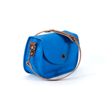 VIVIAN SATCHEL LEATHER CROSSBODY DELUXE - OCEAN BLUE