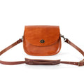 VIVIAN SATCHEL LEATHER CROSSBODY - SMALL - CARAMEL