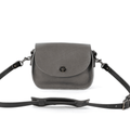 VIVIAN SATCHEL LEATHER CROSSBODY - SMALL - LEAD GRAY