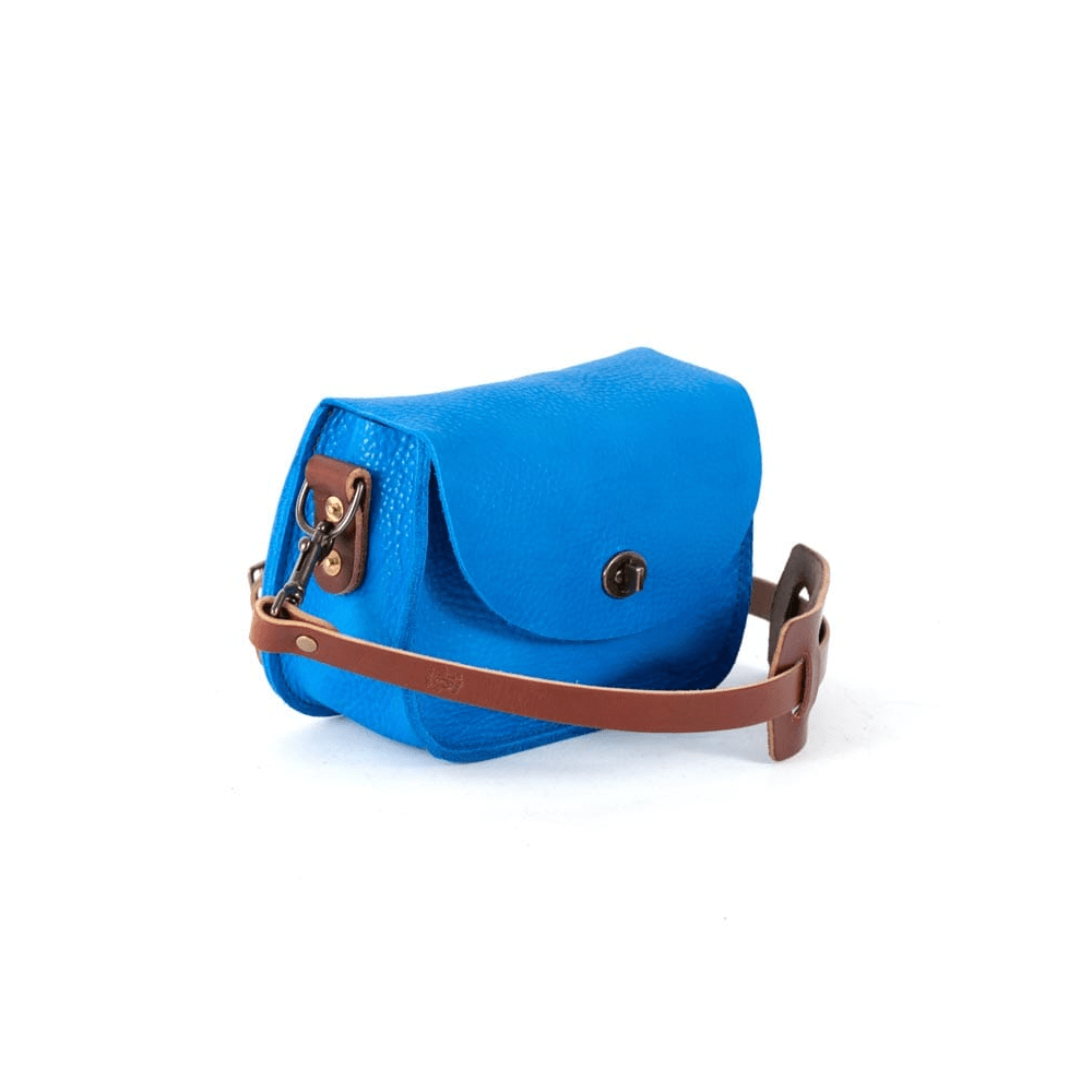 VIVIAN SATCHEL LEATHER CROSSBODY - SMALL - OCEAN BLUE