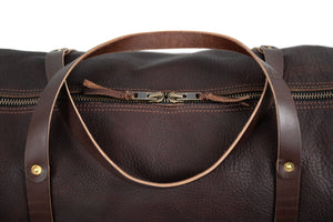 WILLIAM LEATHER DUFFLE BAG - CHERRY BISON