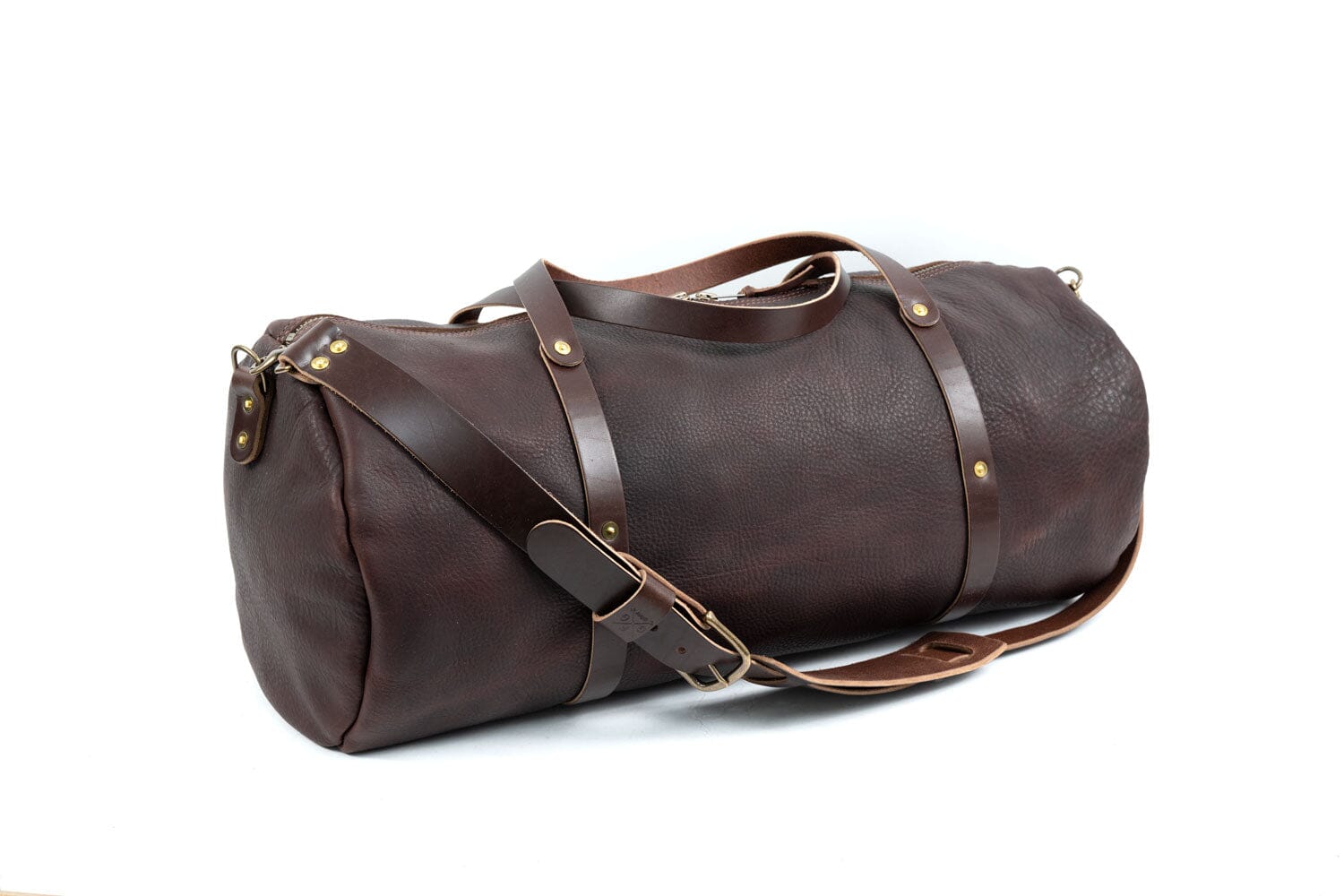 WILLIAM LEATHER ZIPPERED DUFFLE BAG MADE IN USA GO FORTH GOODS