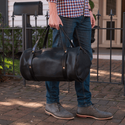 WILLIAM LEATHER WEEKENDER DUFFLE BAG