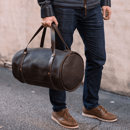 WILLIAM LEATHER WEEKENDER DUFFLE BAG