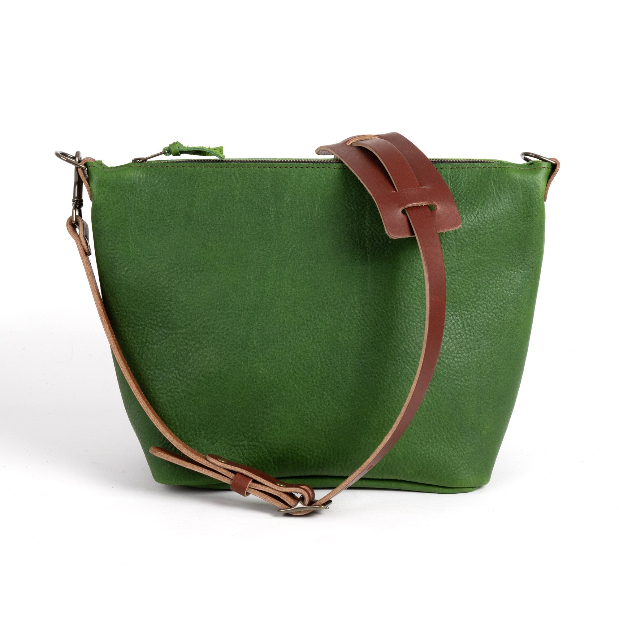 ZIP TOP LEATHER BUCKET BAG - LARGE – Go Forth Goods ®