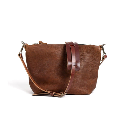 ZIP TOP LEATHER BUCKET BAG - SMALL - PRE ORDER